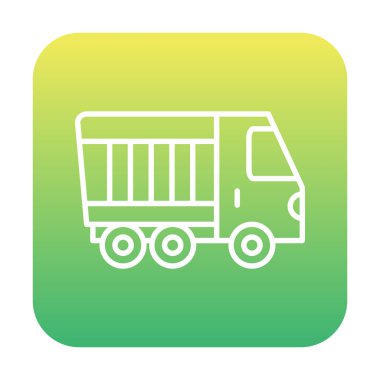 Web ve mobil uygulama tasarımınız için kamyon simgesi vektörü, kamyon logosu konsepti