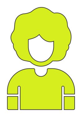 kadın web simgesi vektör illüstrasyonu