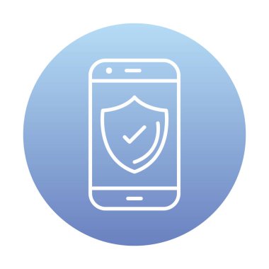 Güvenlik Düz simgesi, Kalkanlı Telefon 