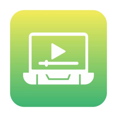 Video Ad simgesi vektör illüstrasyonu