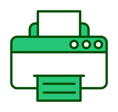 yazıcı simgesi web basit illüstrasyon