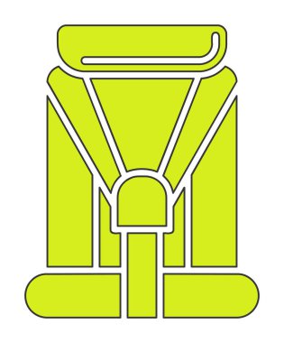 Araba Koltuğu bebek simgesinin vektör illüstrasyonu