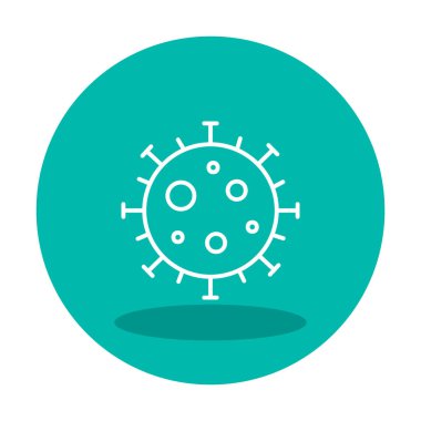 Corona virüsü pandemik ikon çizim vektörü