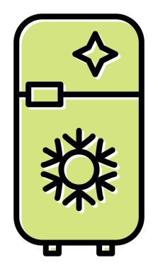 fridge vector icon line sign illustration