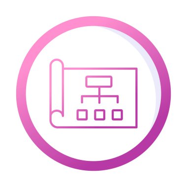 Haftalık İş Planlayıcı Web simgesi, vektör illüstrasyonu 