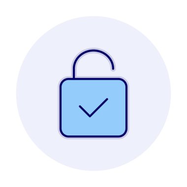 Beyaz arkaplanda asma kilit vektör çizimi