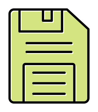 Basit Disket simgesi, vektör illüstrasyonu