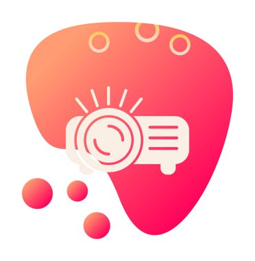 Projektör simgesi basit illüstrasyon vektörü