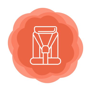 Araba Koltuğu bebek simgesinin vektör illüstrasyonu