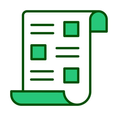 belge simgesi, vektör illüstrasyonu basit tasarım