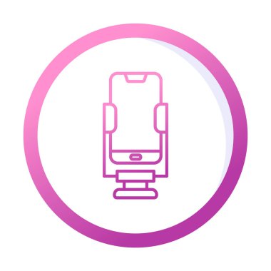 Vektör Smartphone Stand simgesi, basit vektör illüstrasyonu 