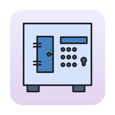 Güvenli kutu simgesinin vektör çizimi