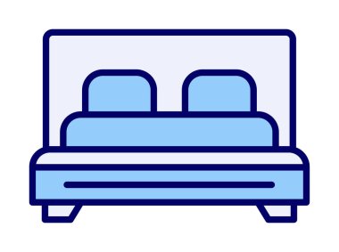 yastıklı yatak vektör simgesi modern basit tasarım
