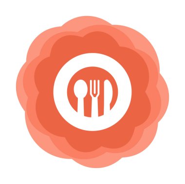 Modern çatal bıçak simgelerinin vektör çizimi                