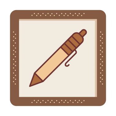 Tükenmez kalem simge vektör çizim 