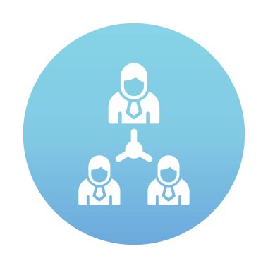 düz Yönetim simgesi vektör illüstrasyonu  