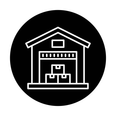 Web için depo vektör simgesinin basit illüstrasyonu