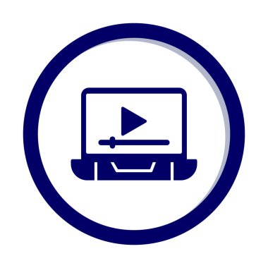 Video Ad simgesi vektör illüstrasyonu