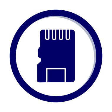 SD kart simgesi vektör illüstrasyonu 