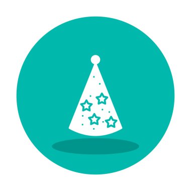 Basit Parti Şapkası simgesi, vektör illüstrasyonu