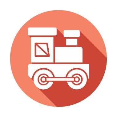 Tren oyuncağı simgesinin vektör illüstrasyonu