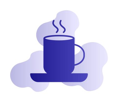 sıcak içecek web simgesi, basit vektör illüstrasyonu 