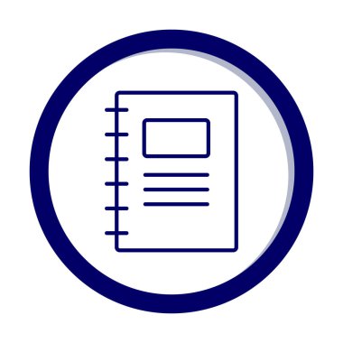 notepad simgesi, vektör illüstrasyonu basit tasarım