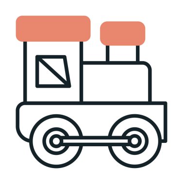 Tren oyuncağı simgesinin vektör illüstrasyonu