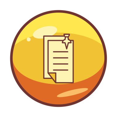 Basit not defteri simgesi, vektör illüstrasyonu