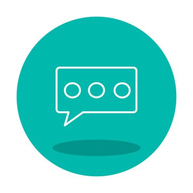 Basit sohbet simgesi, konuşma balonu, vektör illüstrasyonu