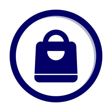 Alışveriş poşeti simgesi, vektör illüstrasyonu basit tasarım