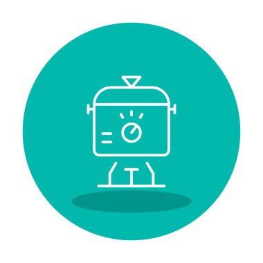 Yavaş Pişiren simge vektör çizimi