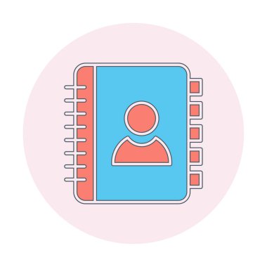 Kişi Kitabı simgesi, vektör illüstrasyonu