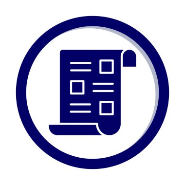 belge simgesi, vektör illüstrasyonu basit tasarım