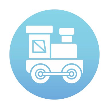 Tren oyuncağı simgesinin vektör illüstrasyonu