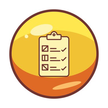 Kontrol listesi vektör simgesi modern basit vektör illüstrasyonu