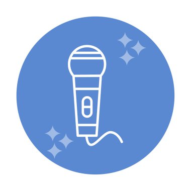 Mikrofon. Web simgesi vektör illüstrasyonu