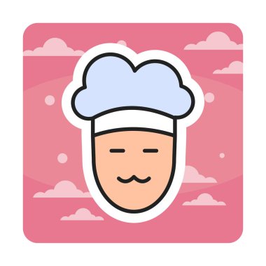 Şef simge vektör illüstrasyonu