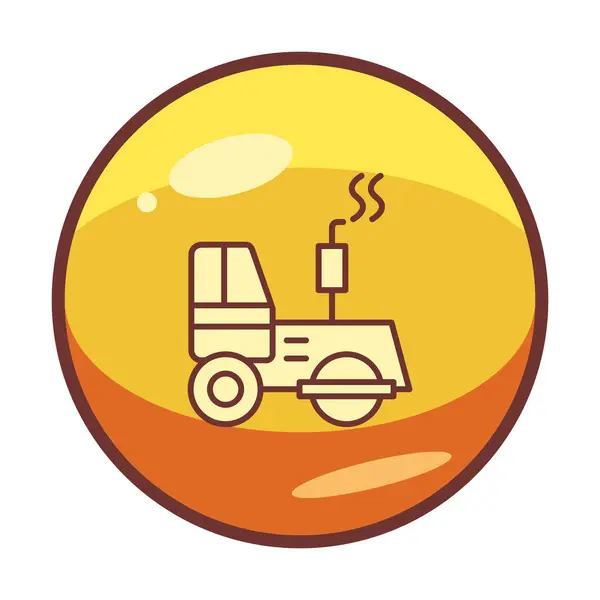 Stock vector road roller icon, modern vector illustration design