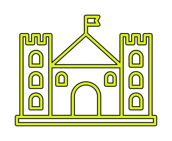 castle icon. vector illustration