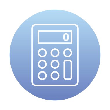 Hesap makinesi simgesi, beyaz arkaplanda renkli illüstrasyon