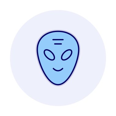 Sevimli uzaylı karakter Vektör illüstrasyonu