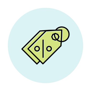 Etiket. Web simgesi basit illüstrasyon                