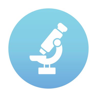 Mikroskop. Web simgesi basit illüstrasyon               