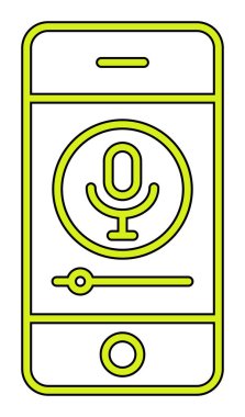 Web tasarımı için mobil kayıt vektör simgesi