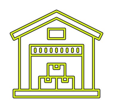 Web için depo vektör simgesinin basit illüstrasyonu