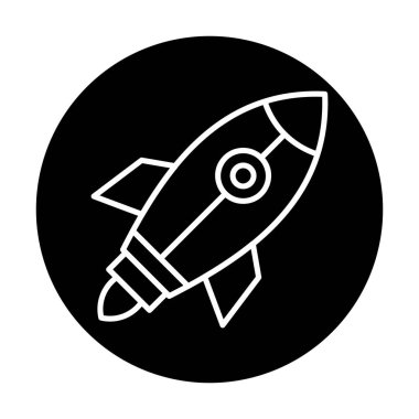 Roketin vektör çizimi. Başlangıç konsepti