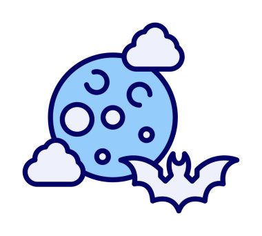 Ay simgesi, vektör illüstrasyonu basit tasarım