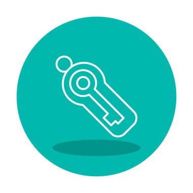 Anahtar sembolü web simgesi, vektör illüstrasyonu