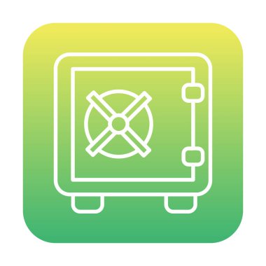 Güvenli kutu simgesinin vektör çizimi